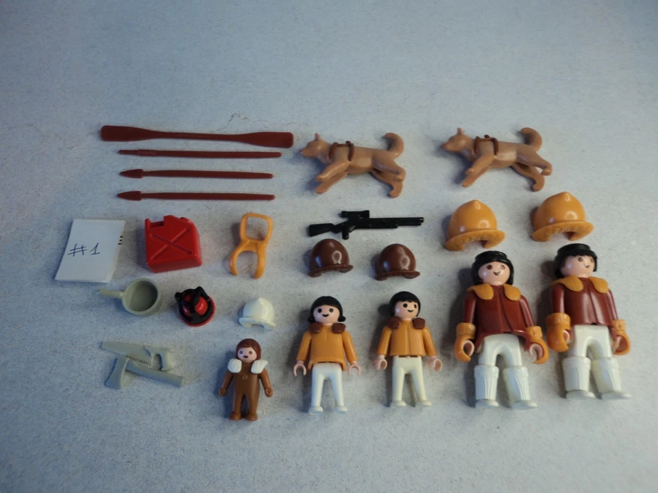 PLAYMOBIL vintage exploration polaire famille esquimaux igloo / 3465 de 1985 #1 - Photo 3/4