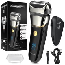 Elektrorasierer Herren Nass Trocken Rasierer Klingen Trimmer Reiseetui
