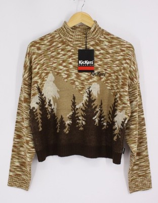 KICKERS WOMENS SPACEDYE LANDSCAPE JUMPER SIZE S MULTI RRP £60 IB