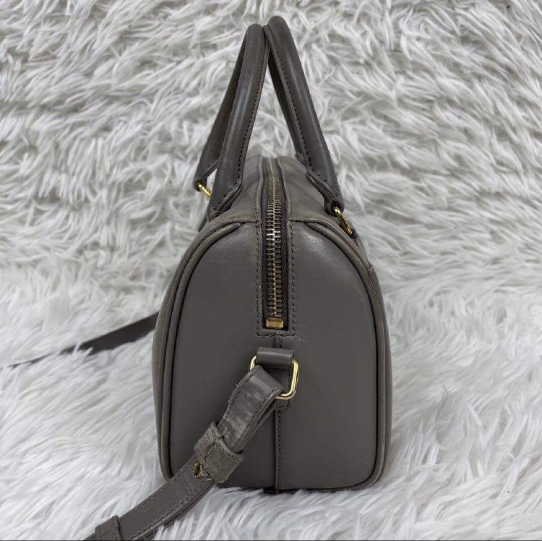 Saint Laurent Mini Boston Borsa 2 Vie Tracolla Bambino Borsone Grigio