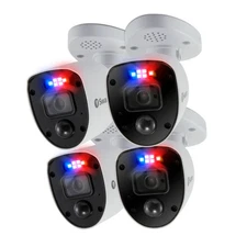 Swann 4K Add-On DVR Bullet Security Camera System with Sensor Spotlight 4Pack