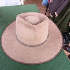 AKUBRA Pure Fur Felt CATTLEMAN Hat # Sz: 55 Made In Australia 🇦🇺 