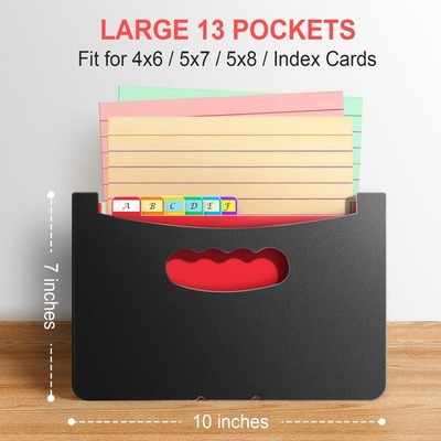 index card binder 5x8 Neando Extra-Large Bamboo Index Card Organizer for 5x8 Cards – Wooden  Storage Box with Lid, 4 Compartments, 600-Card Capacity, Includes 20 Tabbed  Guides – Natural Filing Box for Home & Office : Office Products