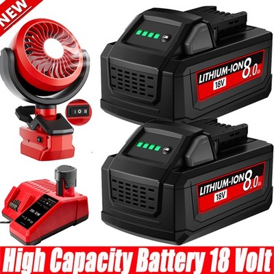 For Milwaukee For m18 8AH LITHIUM Battery /Charger/Portable Fan 48-11-1822