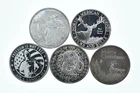 Lot 5 VINTAGE 1 Oz Silver Bars/Rounds Art Bars Collection Poured .999 *488