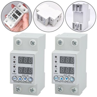 40/63A Rail Type Adjustable Overvoltage Protector Overcurrent Protection Limiter
