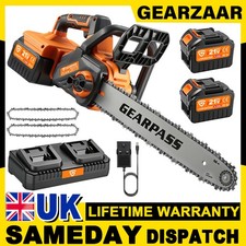 16 INCH Cordless Chainsaw Brushless Electric Chainsaw 2x 21V 4.5Ah Batteries
