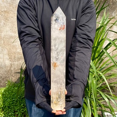 2.75LB Natural Clear Crystal Obelisk Quartz Energy Tower Point Reiki Healing Gem
