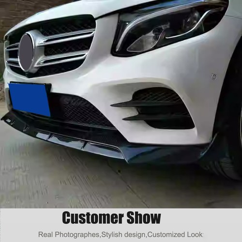 Alerón labial parachoques delantero de carbono real para Mercedes Benz GLC250 GLC300 350 2018UP - Imagen 2 de 8