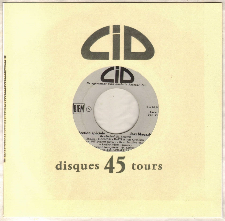 OSCAR PETTIFORD +3 "SELECTION SPECIALE" EP 1960 CID 12X60 PROMO JAZZ MAGAZINE - Photo 2/2