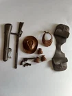 Vintage Marx Johnny West Accessories Lot Saddlebags Money Bags Rifle Pistol Hat