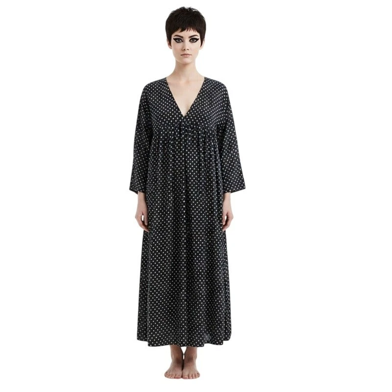 knee length dresses for ladies Marimekko Kellotus Unikko Dress, Blue & Black Floral