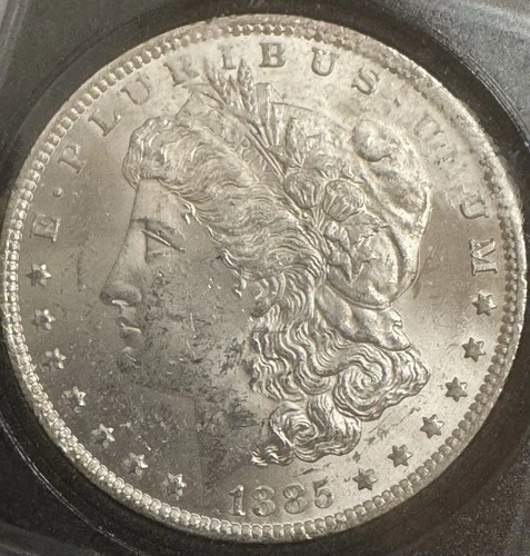 1885 O BU MS+ BLAZING WHITE BEAUTY!! STUNNING MORGAN SILVER DOLLAR