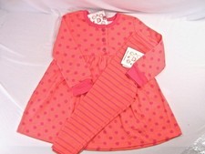 New NWT Hanna Andersson Playdress Leggings Pink Coral Polka Dots Stripes 110