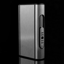 Aluminum Automatic Ejection Cigarette Box Windproof Ciga NEW Case Holder Q7A2