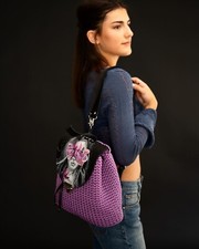 Zaino Donna Vera Pelle Dipinto A Mano 