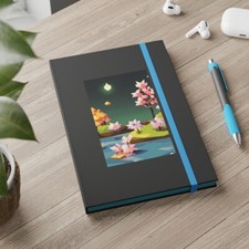 Abstract Sakura Cherry Blossoms Trees Landscape Color Contrast Notebook - Ruled