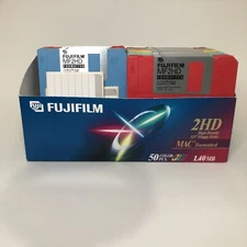 Fuji Film 3.5" Floppy Disks 10 Pack Apple Macintosh MAC Formatted 1.44MB  2HD
