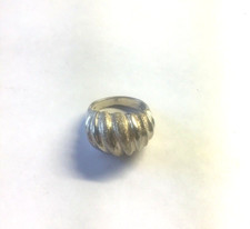 Solid Sterling Silver 925 Band RING sz 6.5 Textured Dome 15.59g