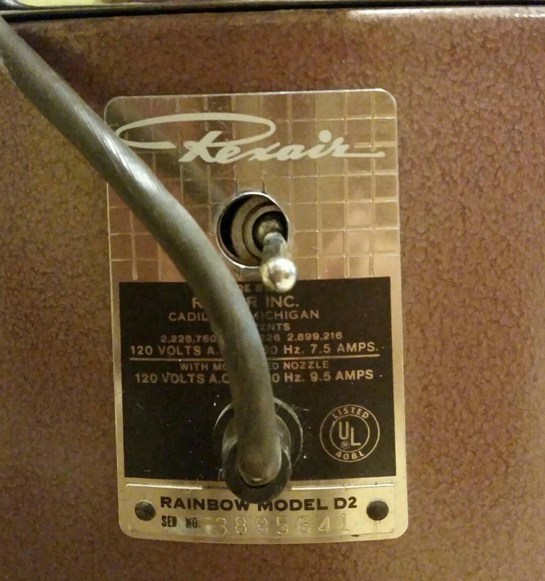 Rexair Rainbow Vacuum D2 Canister Vacuum Motor Base Head eBay