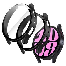 Case with Screen Protector Compatible with Samsung Galaxy Watch 6 40mm, 2 Pack