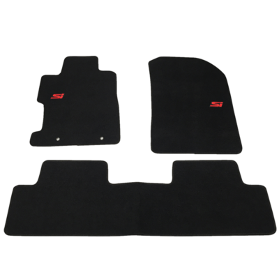 #ad Black Nylon Floor Mat Fits 06 11 Honda Civic Carpets Front Rear 3PCS w Red Si $56.69