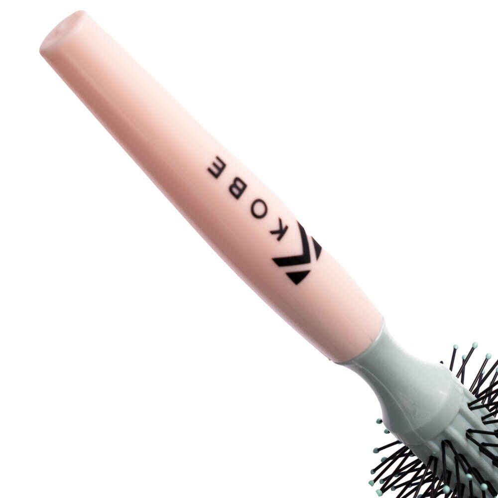 Kobe Round Quiff Brush - 15mm Radial Curling Brush For Voluminous Hair Styling, Pro Barbers