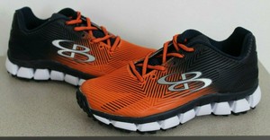 navy and orange turf shoes