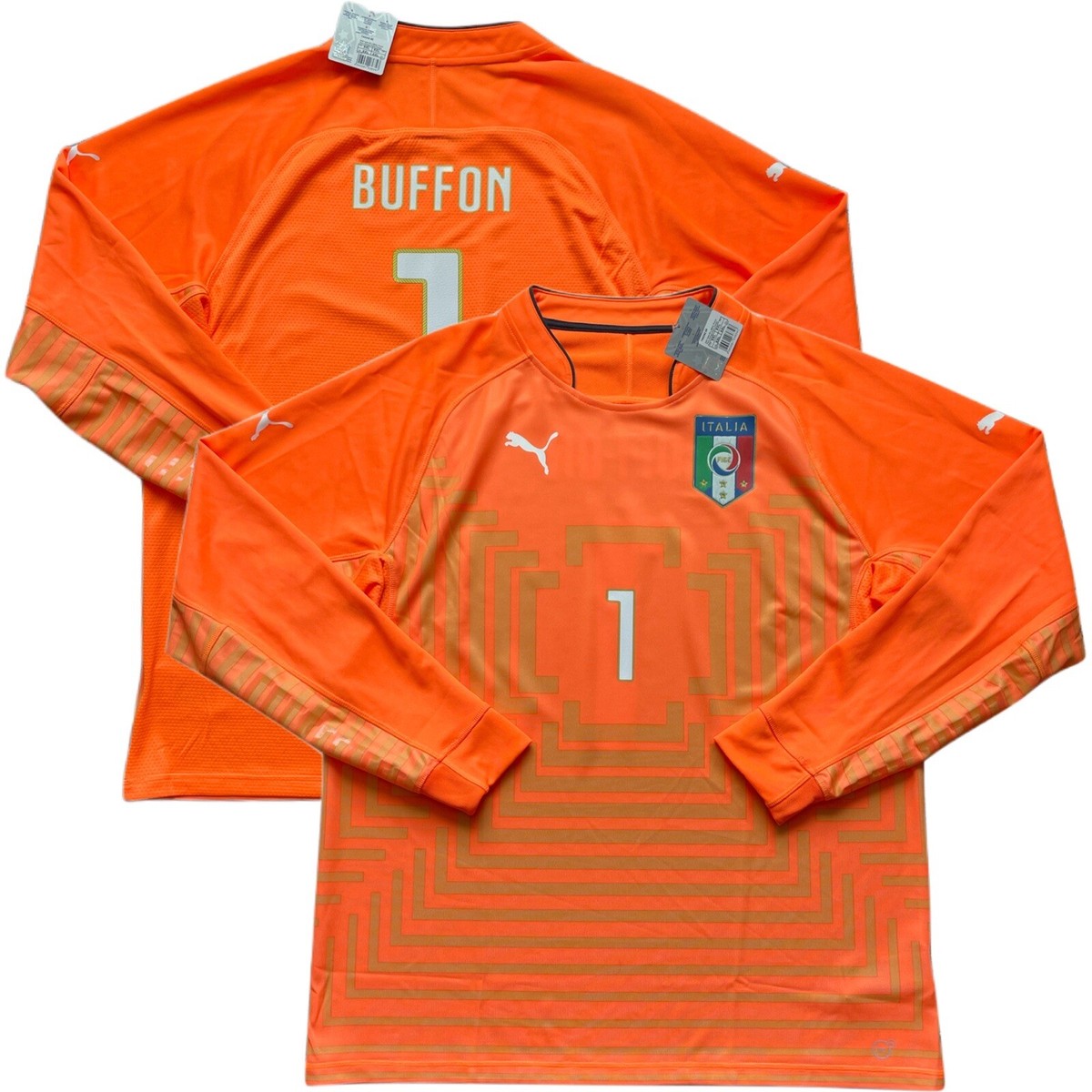 2014/15 Italy Authentic Orange Goalkeeper Jersey #1 BUFFON 2XL GK