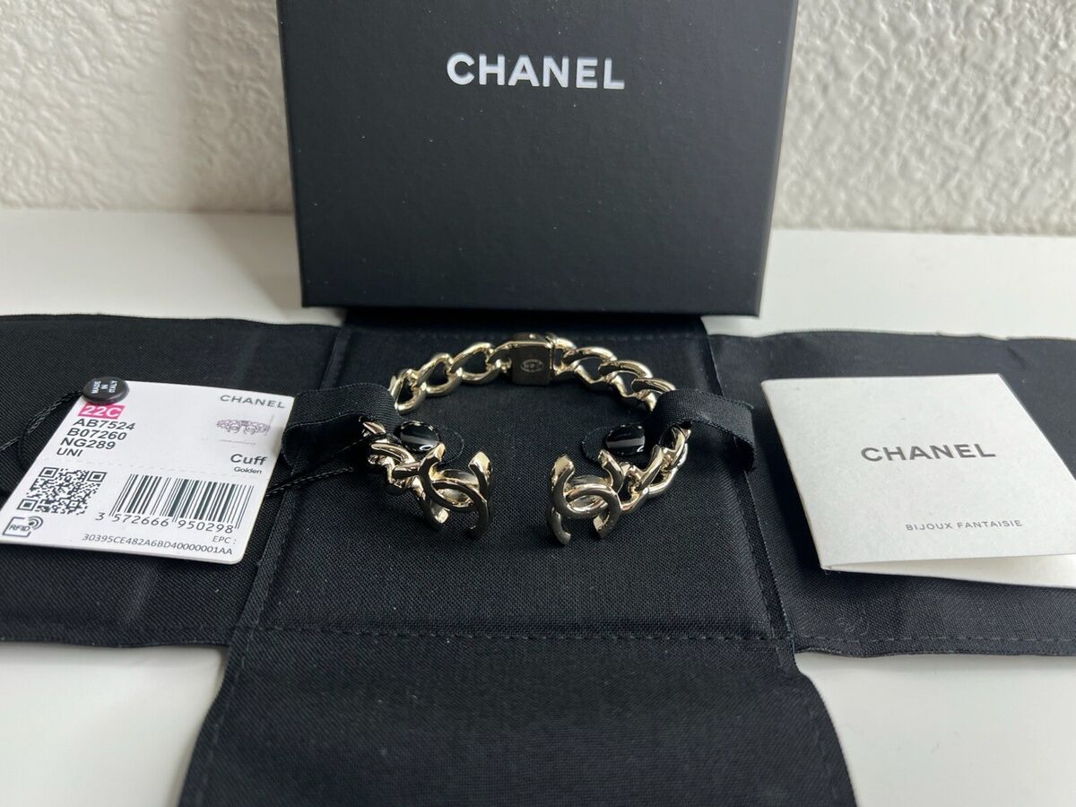 NWT 22C Chanel Classic CC Logo Gold Cuff Bracelet | eBay NWT 22C Chanel Classic CC Logo Gold Cuff Bracelet | eBay