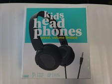 Gems Kids Wired On-Ear Headphones, Black, Adjustable, Foldable, free shipping