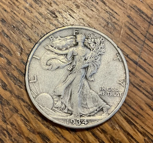 1934 Walking Liberty Half Dollar  VF - Free Shipping!