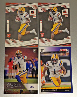 2021 Score Panini Prestige Ja'Marr Chase RC Lot of 4 Cincinnati Bengals