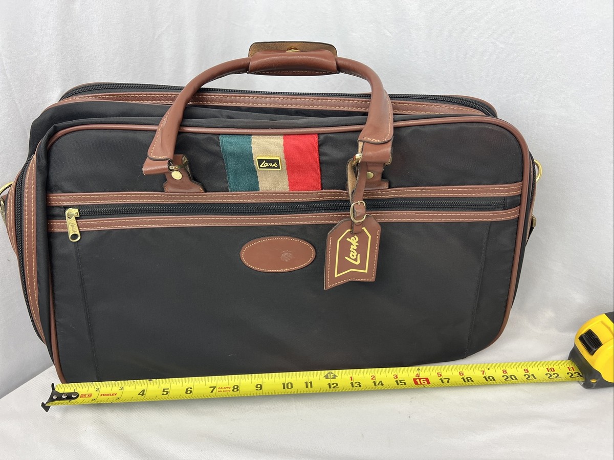 Vintage LARK Luggage GARMENT BAG Bag Suitcase Briefcase 90s Black