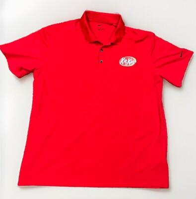 Nike x KitKat Polo Corporate Promo Shirt Red Rare Candy Bar Collector