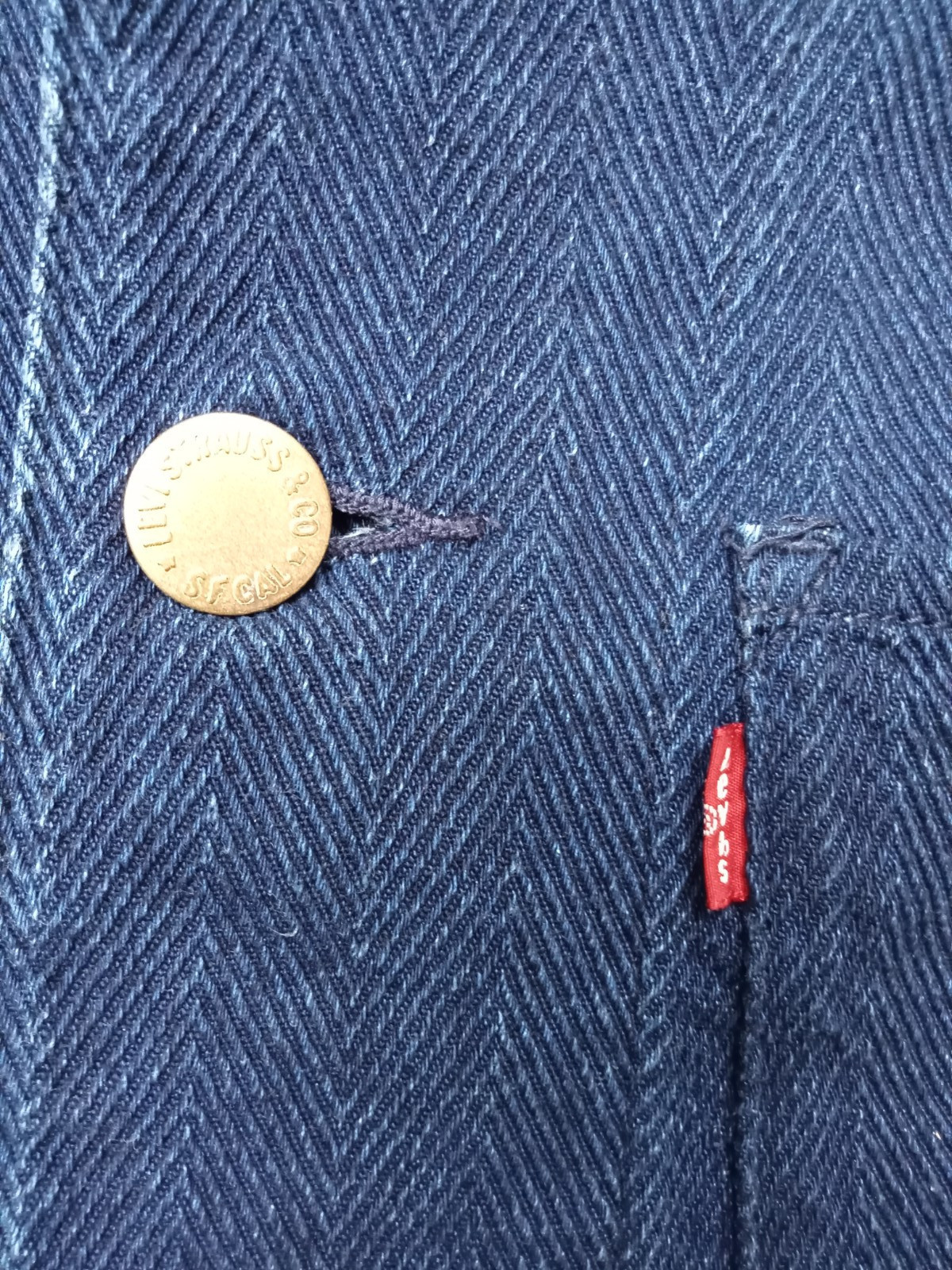 Levi's Size Small Engineer Coat Jacket Railroad C… - image 7
