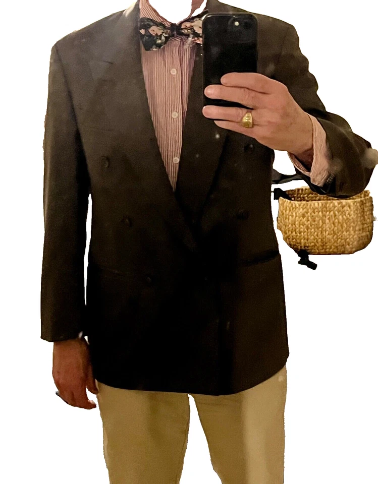 Art Deco  Vintage Men's Blazer Jacket 100% Wool Size 40R - Image 2 of 4