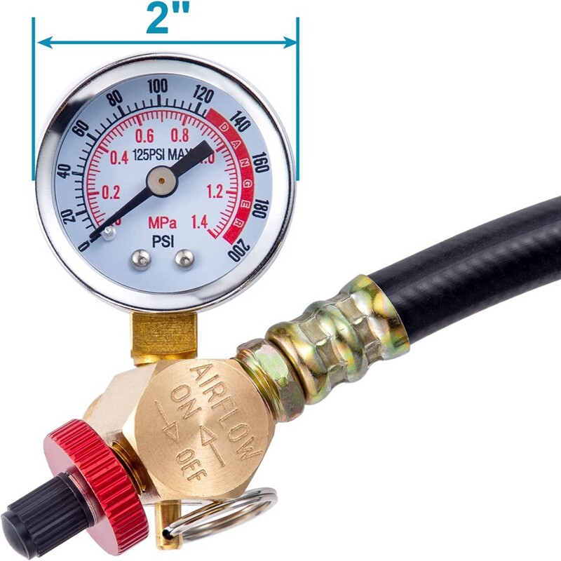 Air Tank Kit with Gauge, Air Tank Repair Kit Come with 2 Inch Pressure