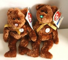 Ty Beanie World Cup Bears for England and Brazil for 2002 - retired