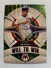 2022 Mosaic Baseball Cal Ripken Jr Green Mosaic Prizm Will To Win Insert Orioles