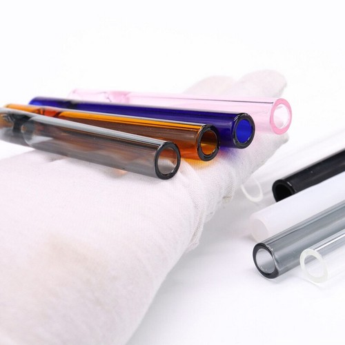 5 pezzi pipa vetro tabacco spesso riutilizzabile un battitore tubo fumo pipa 100 mm - Foto 2 di 10