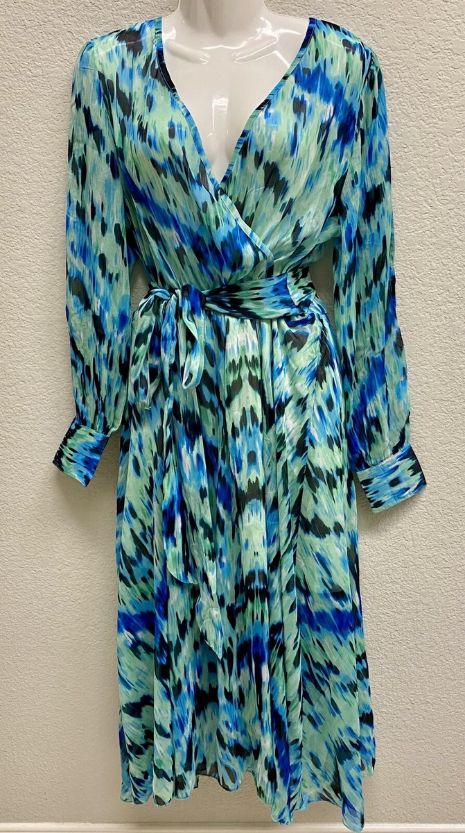 Spy Zone Exchange Sheer Long Sleeve Midi Dress Size Medium