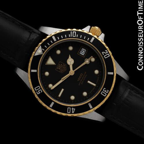 TAG Heuer Professionale 1000 da Uomo Ss & 18K Sub Diver - Mint W/Garanzia - Foto 1 di 10