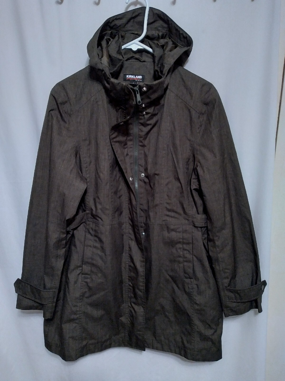 Kirkland Signature Costco Rain Trench Coat Dark Gray … Gem