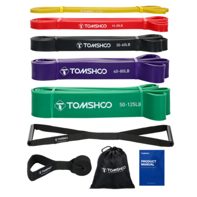 TOMSHOO Exercise Loop Bands Pack for Muscle Training and Mobility Workouts D0Z8