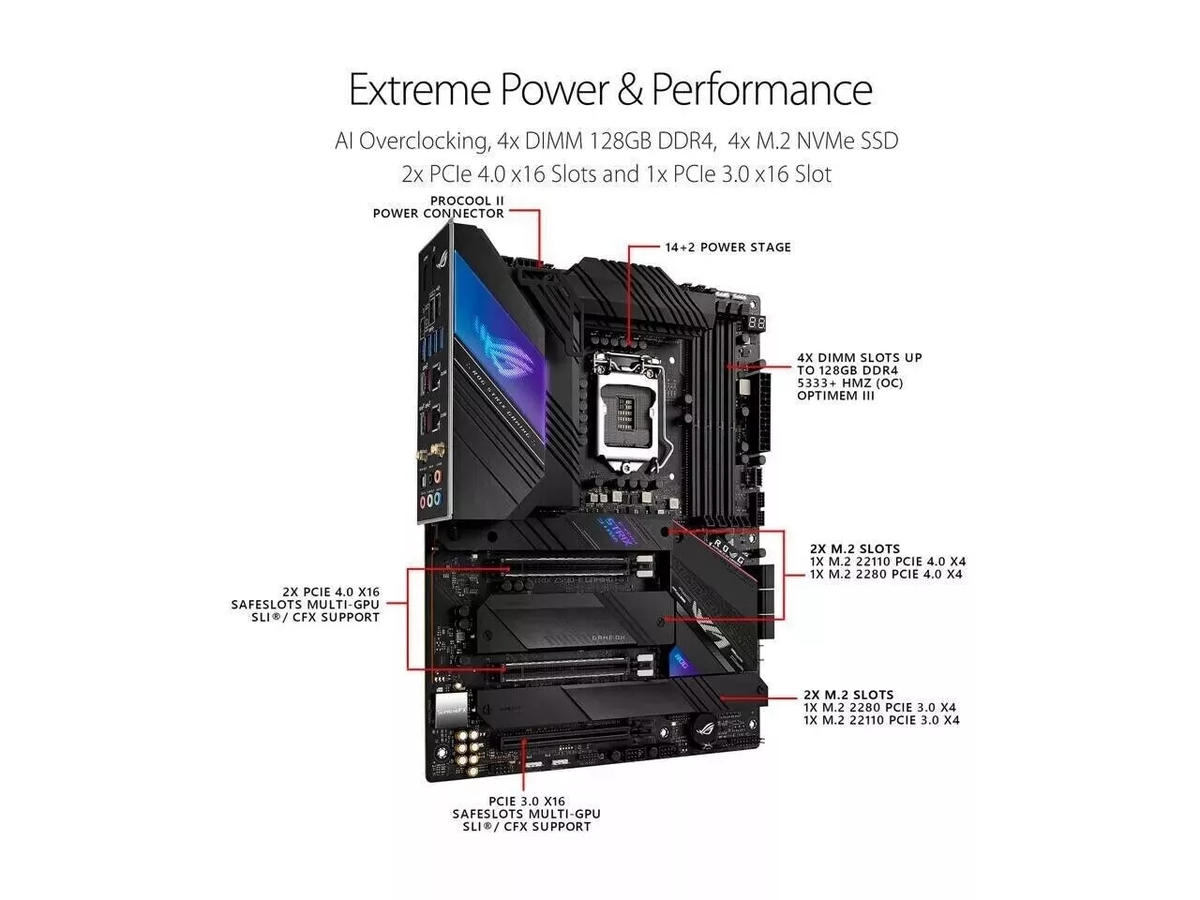 ASUS ROG Strix Z590-E LGA 1200 Gaming Wi-Fi Intel Motherboard for