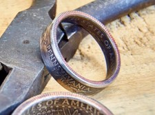 Pennsylvania PA Handcrafted Washington Quarters coin ring Sizes 3-10 1999