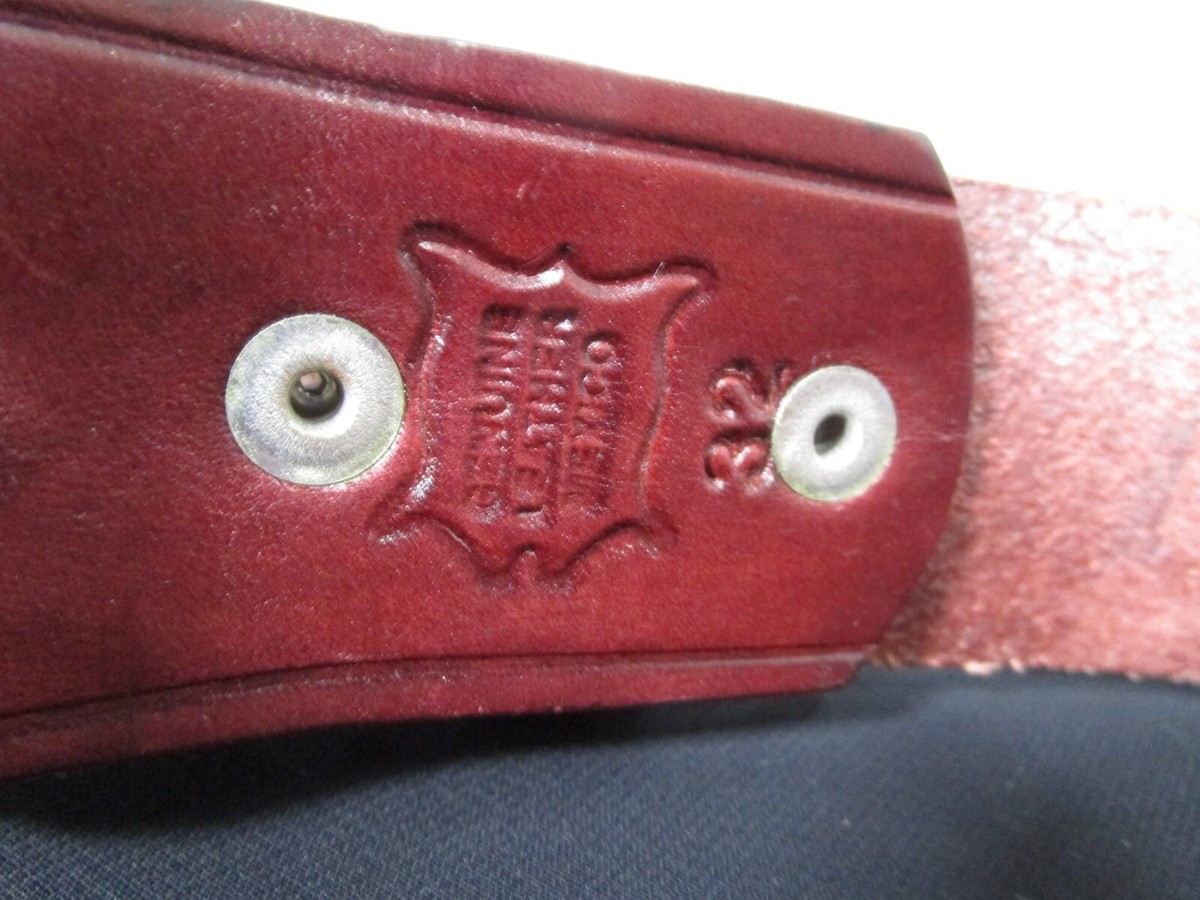 EUC! Brown Handmade Mexican Tooled Woven Leather Western  display picture 3