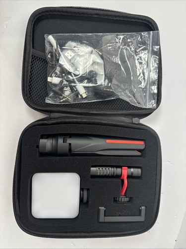 Smartphone Vlogging Kit for iPhone/Android w/ Light+Microphone+Tripod+Holder