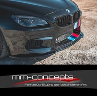 Cup Spoilerlippe Schwarz FüR Bmw M6 6Er F06 Gran Coupe Frontspoiler Schwert V2